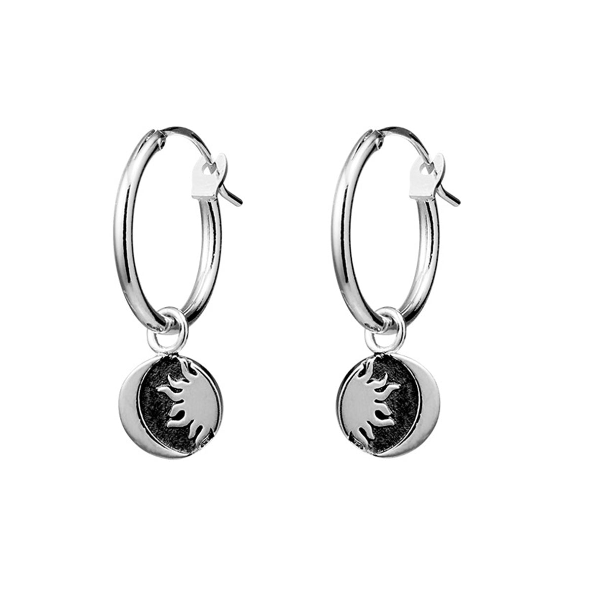 Celestial Midnight Hoops - Elegant Dangle Earrings for Women, Perfect for Evening Parties, Date Nights & Special Occasions