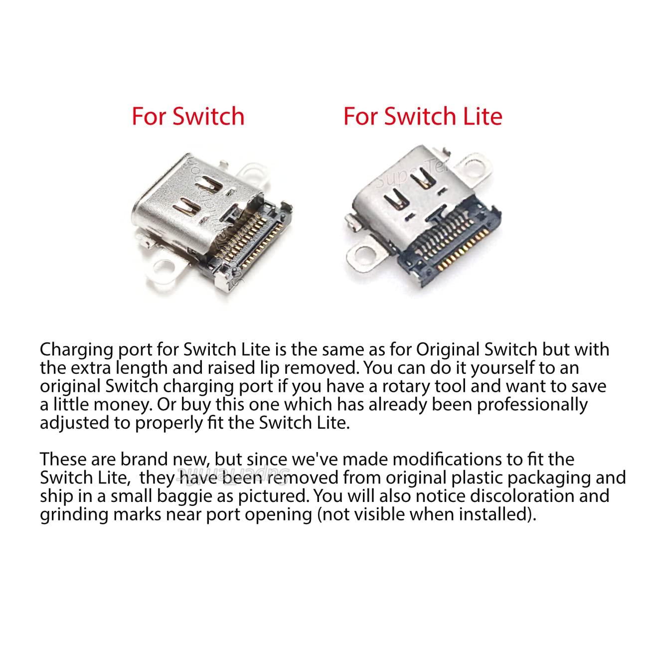 Nintendo Switch USB Type C Charging Port - Fast Charging Replacement Part (1 Pack) - Perfect for Switch Dock, Travel & Home Gaming Setup