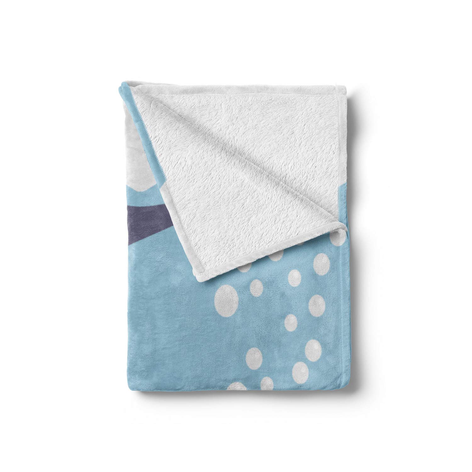 Ambesonne Yellow Submarine Fleece Throw Blanket - Shark & Vessel Ocean Bubbles Underwater Cartoon Design - 50x70 Inch Soft Flannel Couch Cover for Adults in Blue Grey Yellow - Perfect for Living Room Decor, Movie Nights & Cozy Winter Evenings