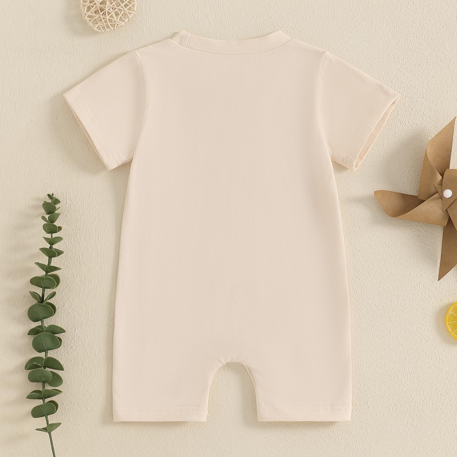 YINGISFITM Newborn Baby Outfit - Short Sleeve Bubble Romper Jumpsuit for Infant Boys & Girls | Soft Summer Baby Clothes for Siblings | Perfect for Photoshoots, Family Gatherings & Daily Wear