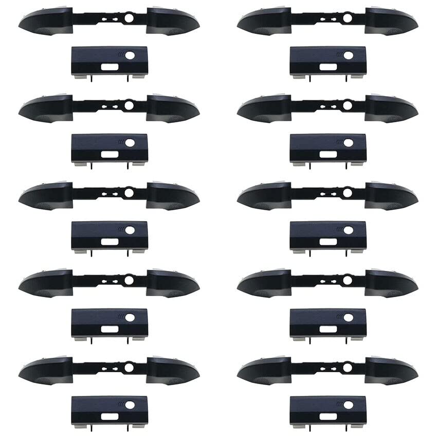 10 Sets Xbox Series S/X Controller Bumper & Trigger Button Replacement Kit - Middle Bar Holder Repair Parts (Black) | DIY Mod & Fix for Enhanced Gaming Performance