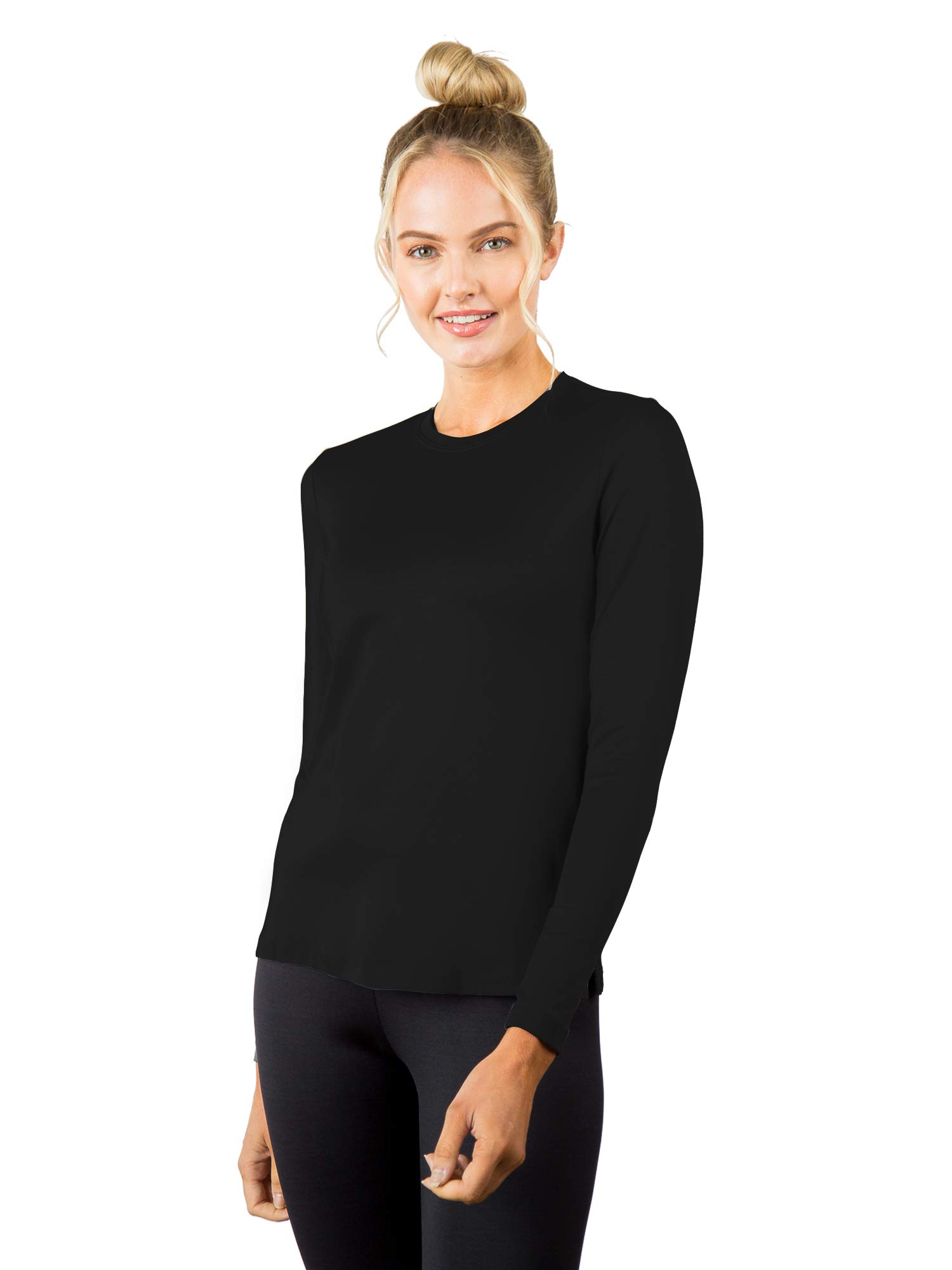 A'nue Ligne Women's Crew Neck T-Shirt - Soft Cotton Casual Basic Tee for Everyday Wear | Perfect for Work, Weekend & Layering Outfits