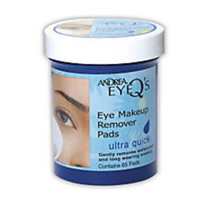 Andrea Eye Qs Makeup Remover Pads - Ultra Quick & Gentle Cleansing for Sensitive Skin (65 Pads) | Perfect for Travel, Daily Use & Quick Makeup Removal