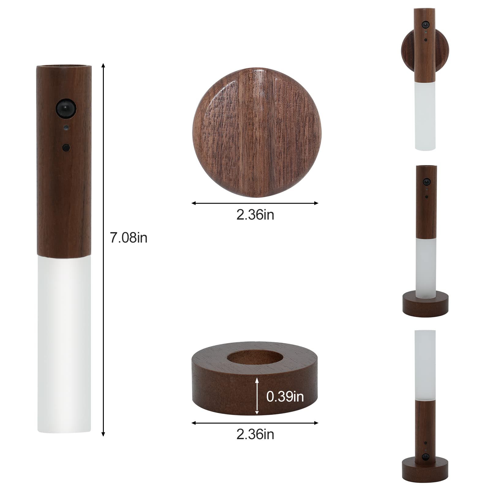2PCS Motion Sensor Night Light - Rechargeable Stick Wall Lights with 3 Color Options, Battery Operated for Bedroom, Hallway & Stairway | Perfect for Safe Nighttime Navigation & Ambient Lighting