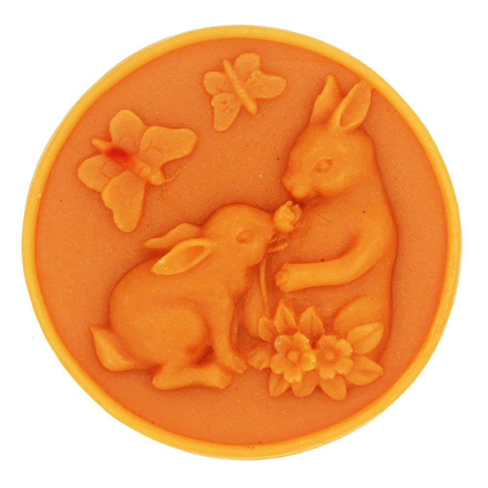 Romantic Rabbit S0096 Silicone Soap Mold - DIY Handmade Soap Making Kit for Bath Bombs, Candles & Resin Crafts - Perfect for Valentine's Day, Baby Showers & Home Decor Gifts