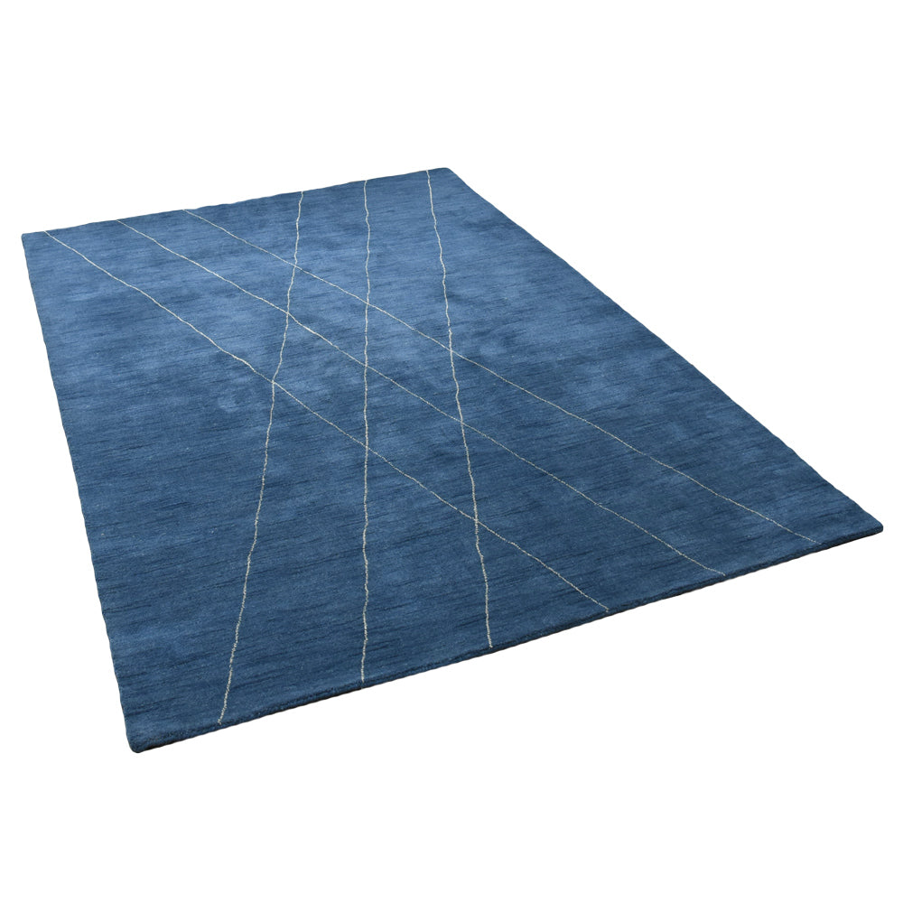 Premium Hand-Knotted Wool Rug with Intricate Inlay Design – Perfect for Living Room, Bedroom, and Home Decor
