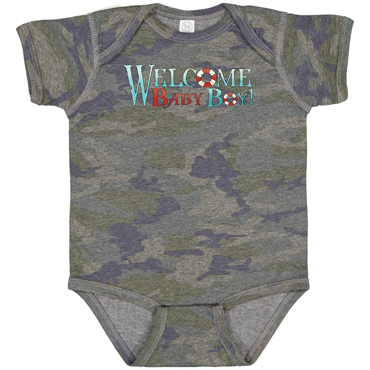 Inktastic Nautical Welcome Baby Boy Bodysuit - Cute Sailor Outfit for Newborns & Infants | Perfect for Baby Showers, Birth Announcements & First Photos