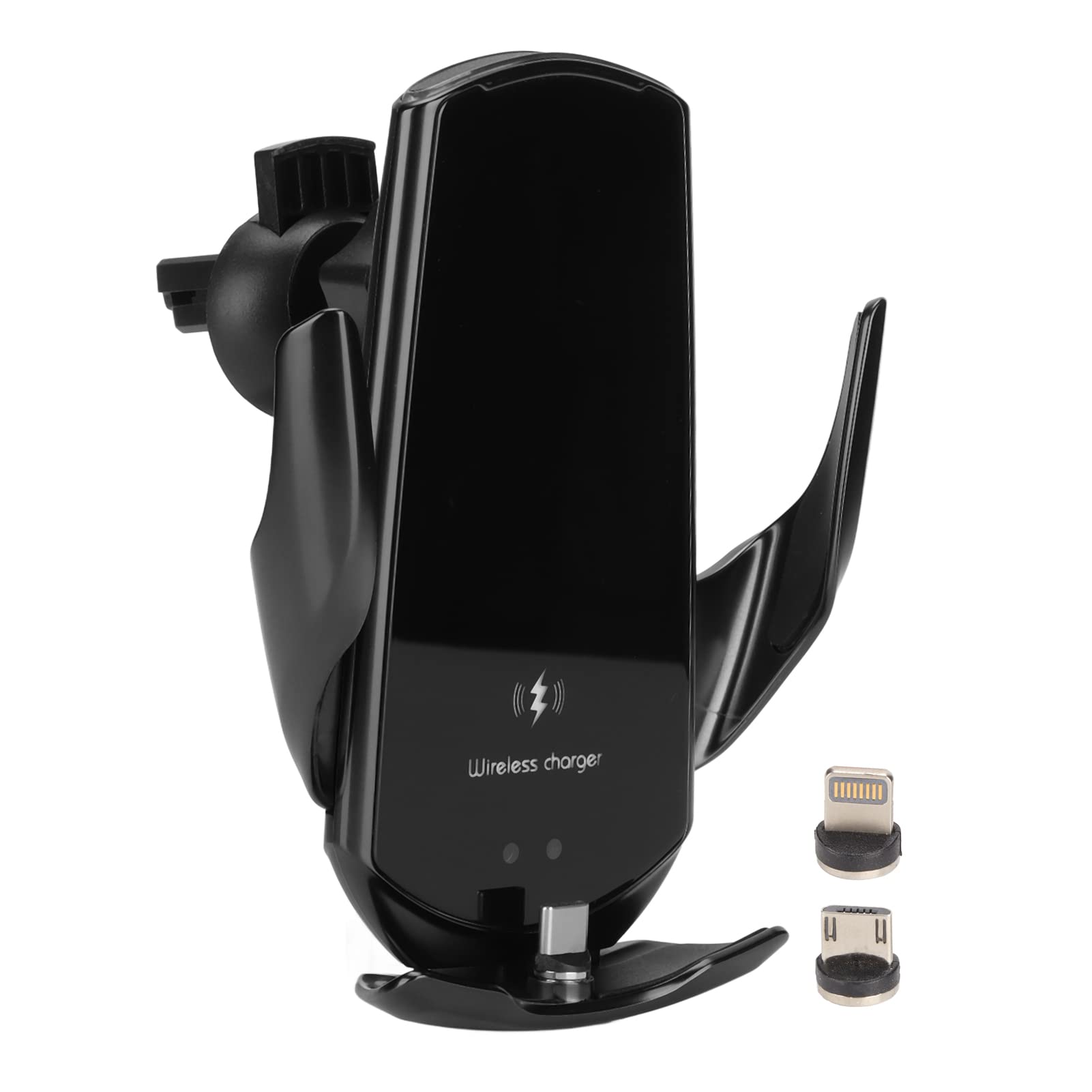 15W Fast Wireless Car Charger - Auto Clamping Phone Mount for Windshield, Dashboard & Air Vent - Compatible with iPhone & Samsung (Black) | Perfect for Commuting, Road Trips & Hands-Free Driving