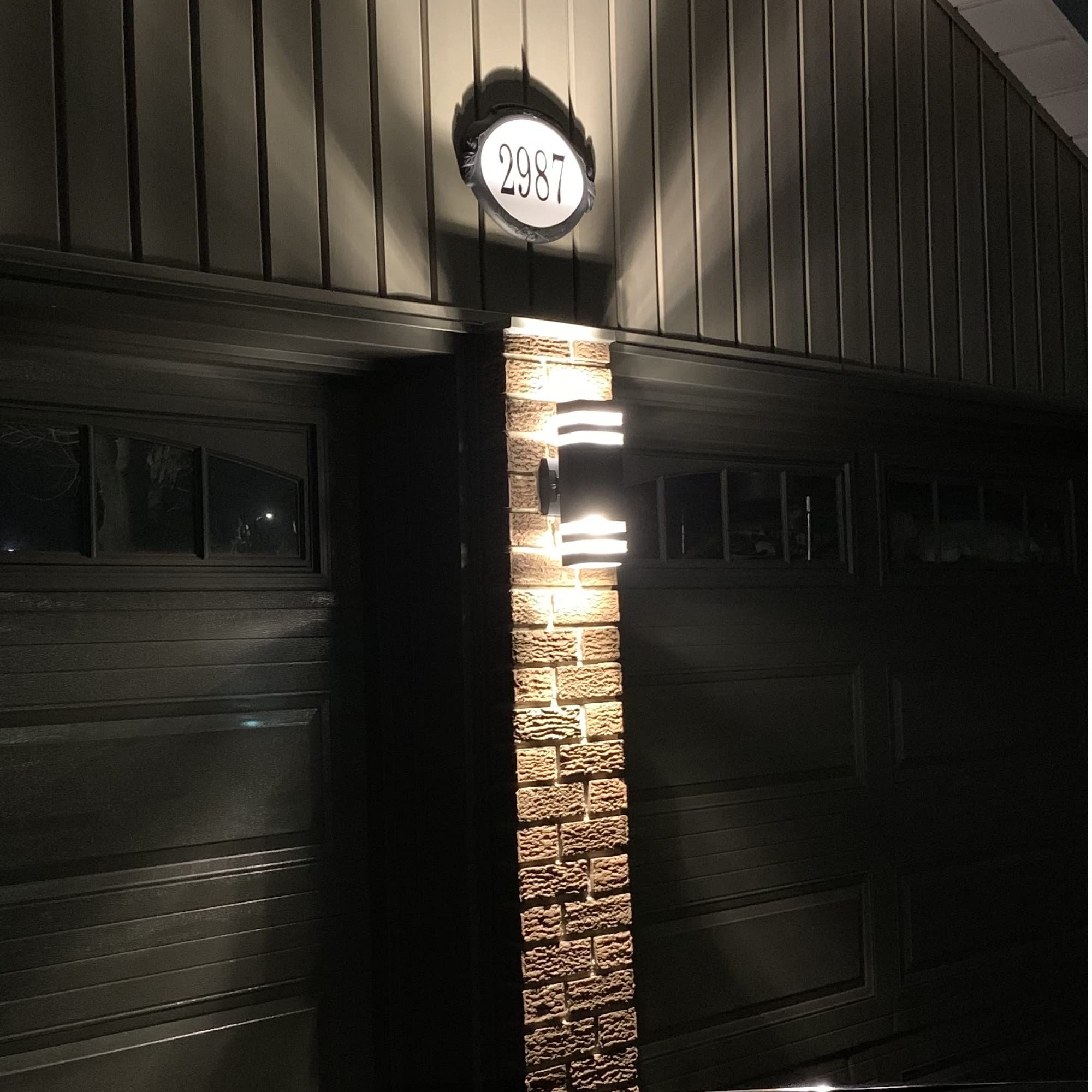 4-Pack Black LED Outdoor Wall Lights - Modern Waterproof Aluminum Exterior Light Fixtures for House, Garage, Garden & Porch - Perfect for Pathway, Patio, and Entryway Lighting