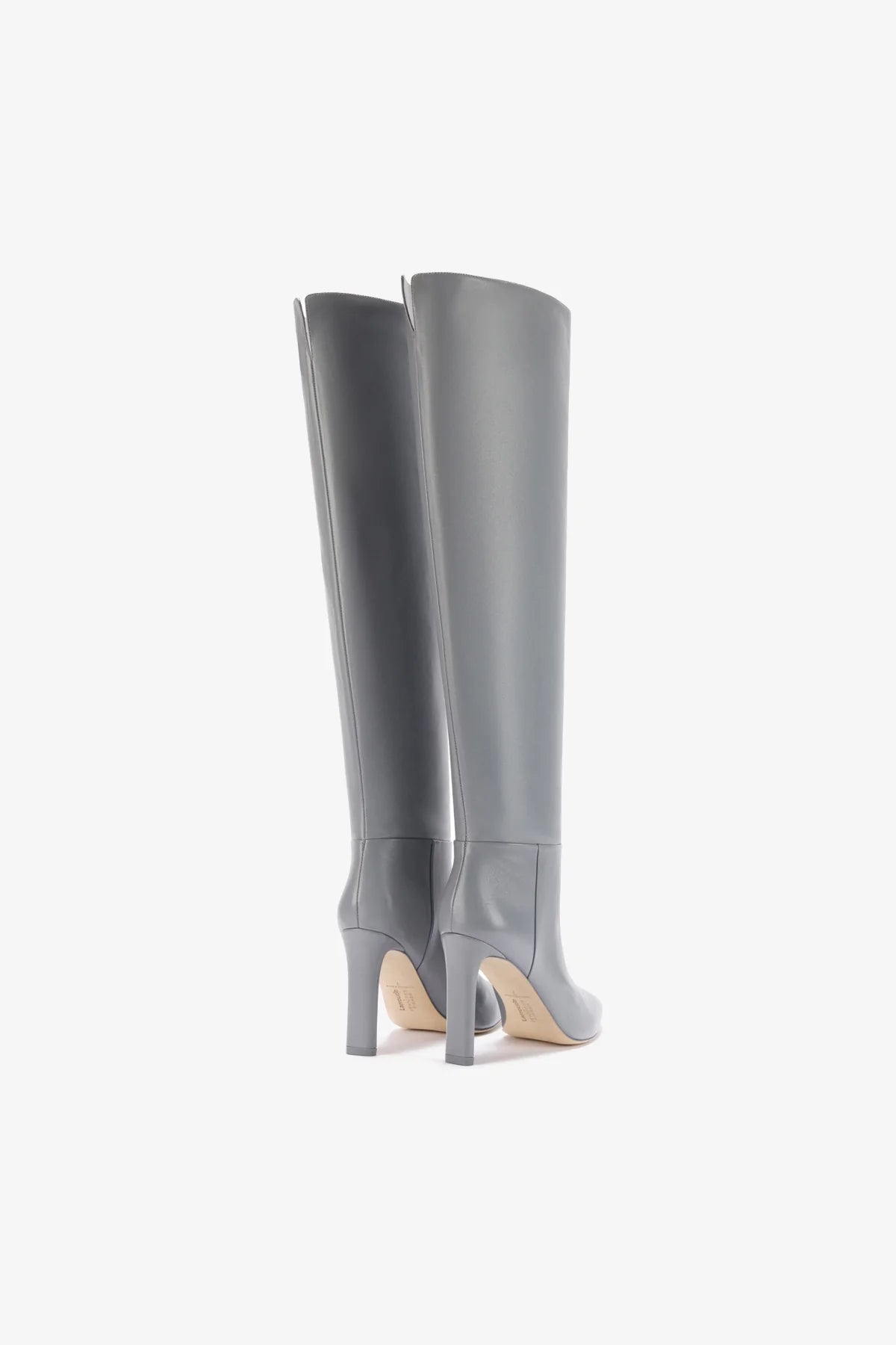 Larroudé x Jennifer Fisher Cement Grey Leather Boots - Stylish & Comfortable Ankle Boots for Women | Perfect for Fall, Winter & Casual Outfits