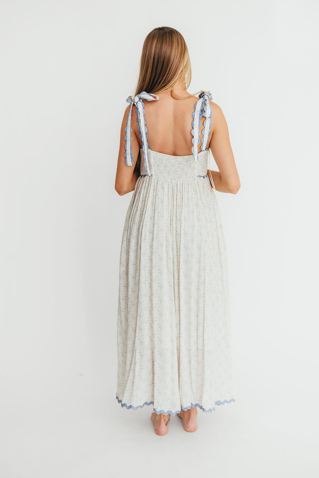 Amber Maxi Dress in Baby Blue - Nursing Friendly Maternity Dress for Women | Comfortable & Stylish Breastfeeding Outfit for Summer, Beach, and Casual Wear