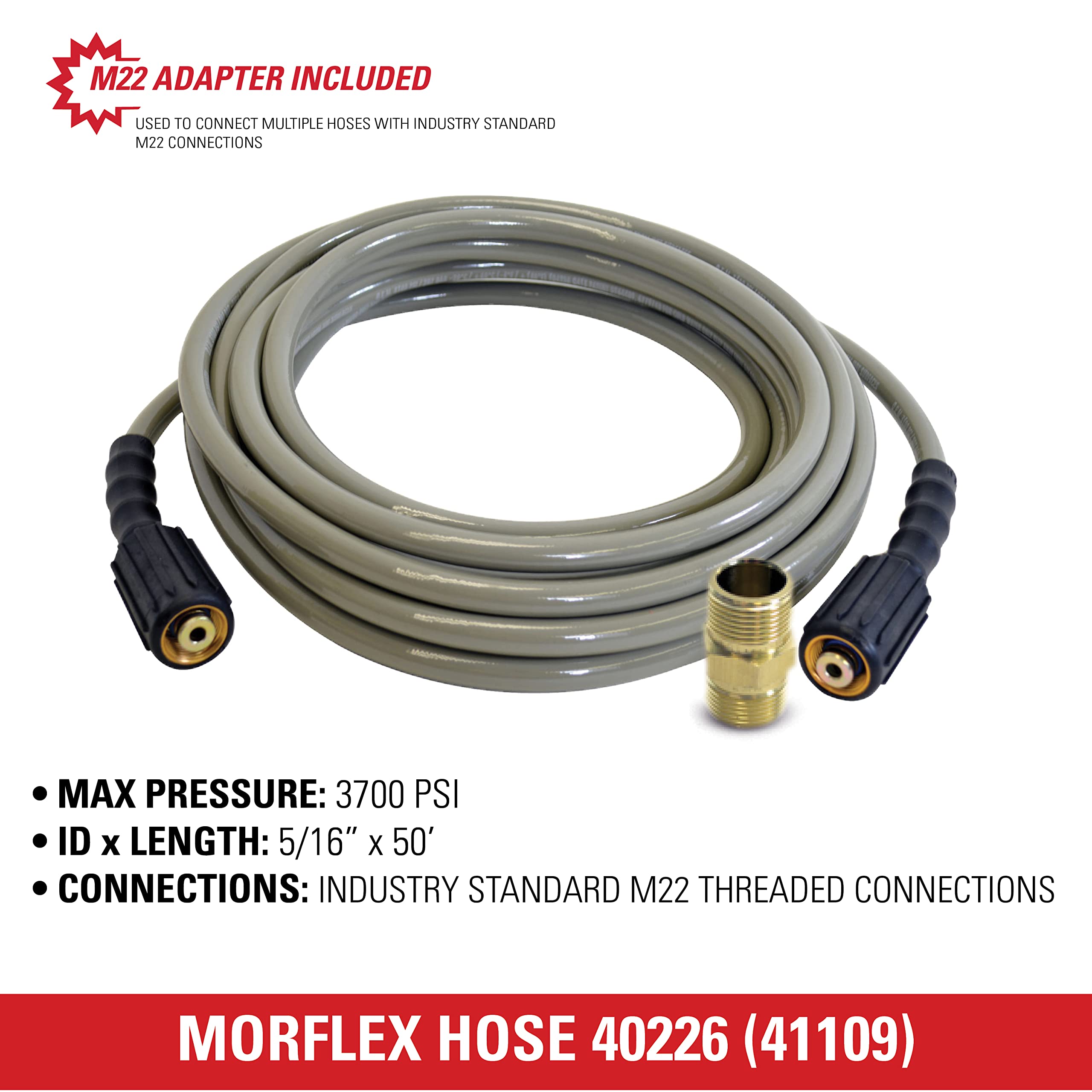 Simpson Cleaning 80149 16-Inch Pressure Washer Wand + 80147 Pressure Washer Gun + 40226 3700 PSI 50-Ft Hose Kit - Universal Fit for Home, Car, Deck & Driveway Cleaning