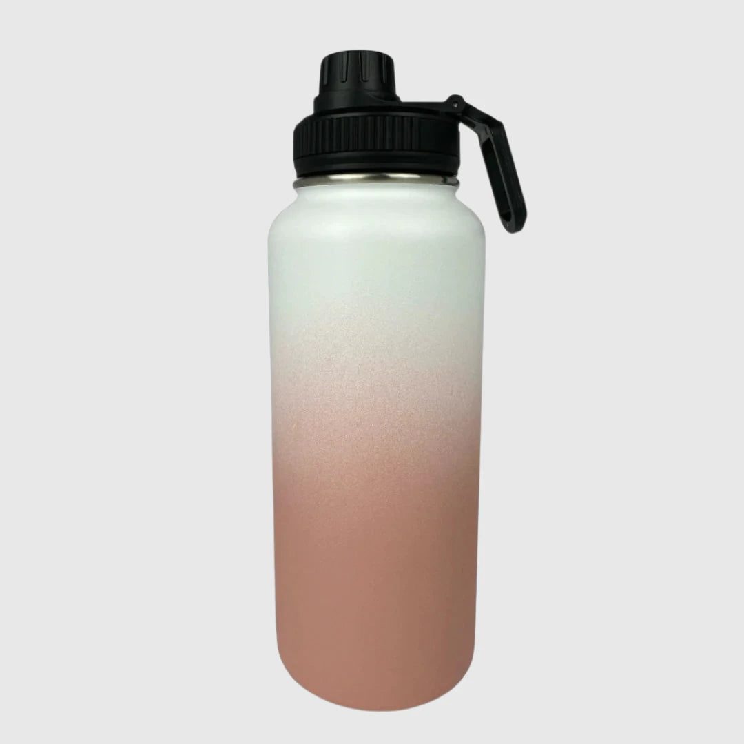 Premium Coral Pink Insulated Stainless Steel Water Bottle - 32oz (950ml) - Keeps Drinks Cold 24Hrs & Hot 12Hrs - Perfect for Gym, Hiking, Office & Outdoor Activities