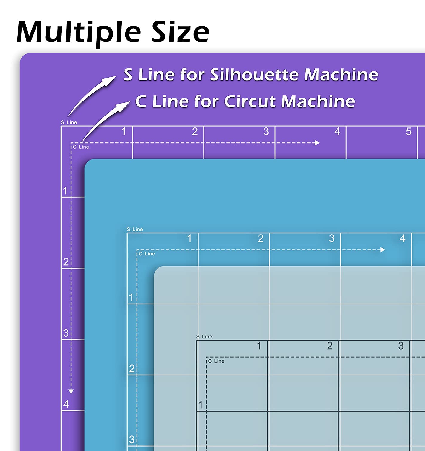6 Pack Heat Press Mat 17x17 Inches - Premium Cutting Mat Variety for Silhouette & Cricut Machines - Perfect for DIY Crafts, T-Shirt Printing & Vinyl Projects