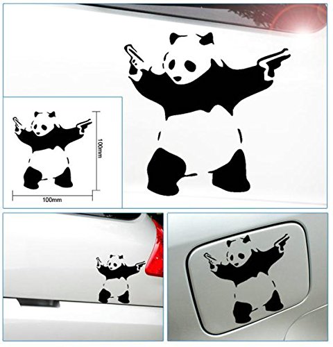 Car Panda Vinyl Decal - Personalized Black Window Sticker for Truck, Car Bumper, and Magnets - Perfect for Outdoor Adventures and Family Road Trips