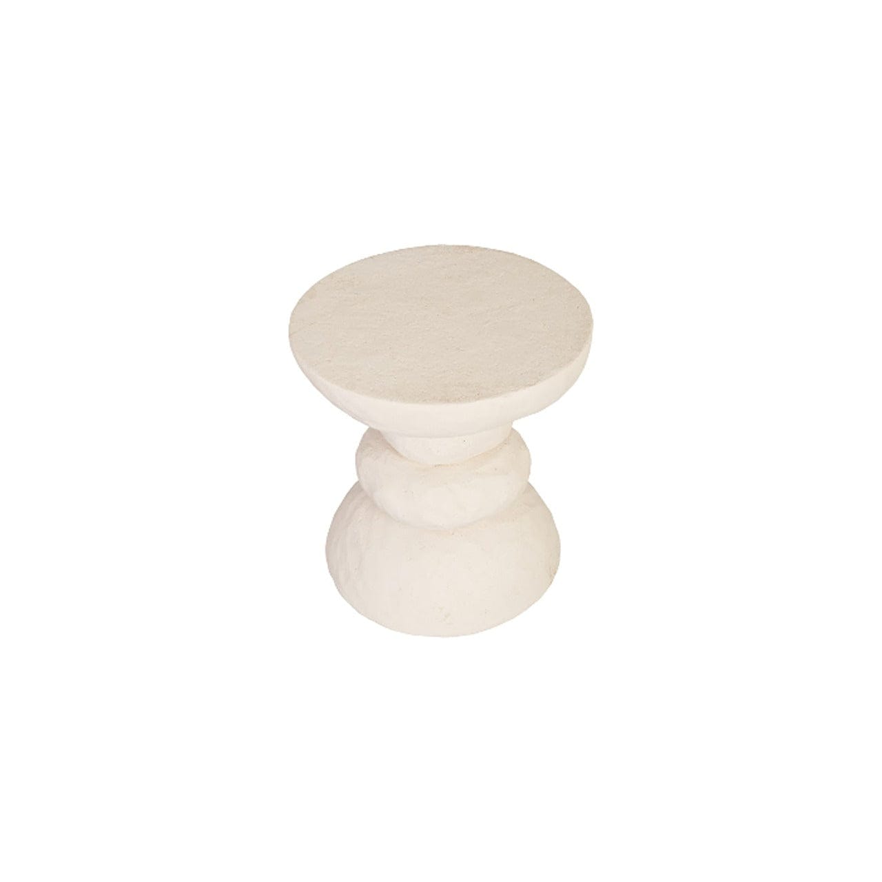 Modern Boulder Side Table - Natural Stone Accent Table for Living Room, Bedroom, or Outdoor Patio - Perfect for Coffee, Books, and Decor