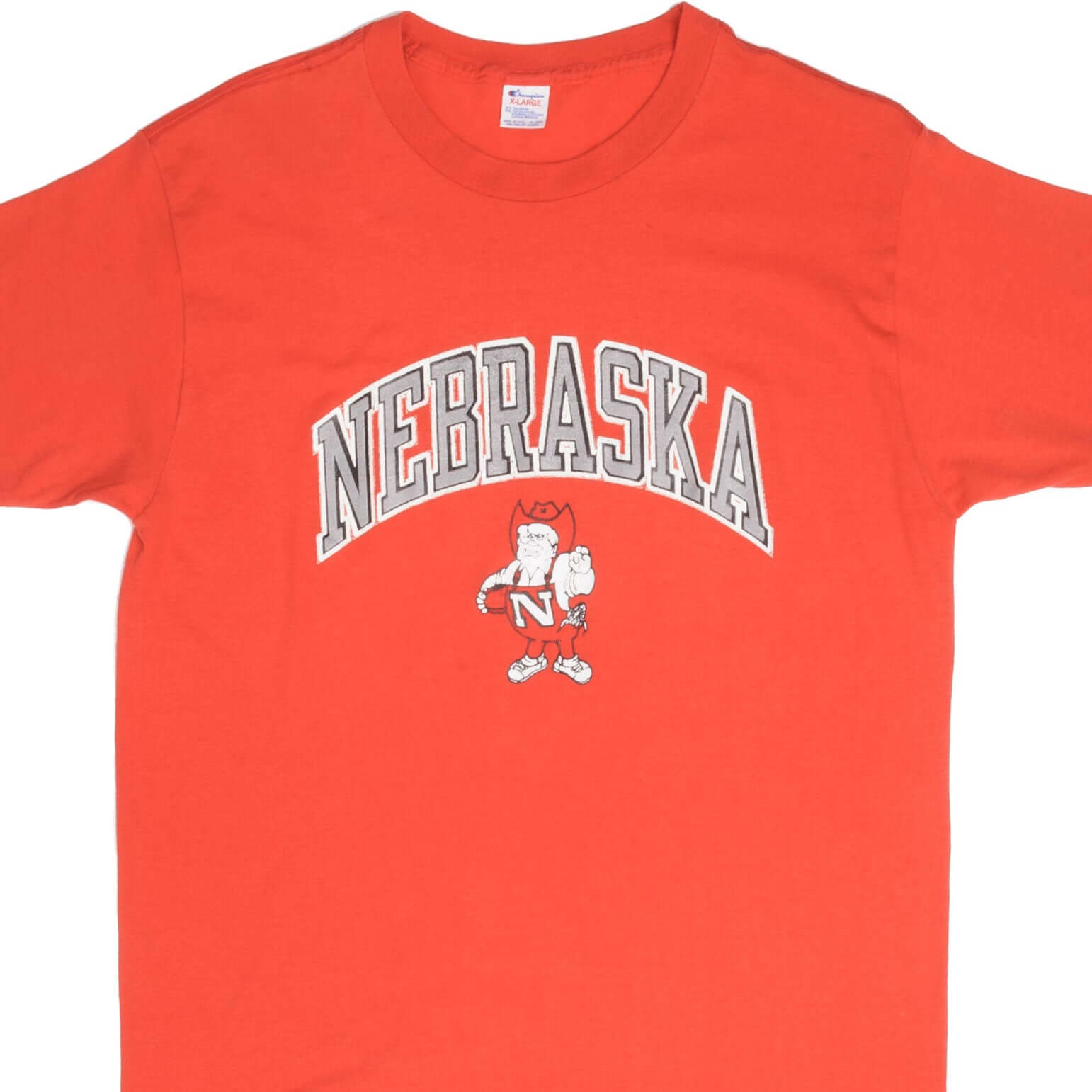 Vintage Champion NCAA Nebraska Huskers 1980s Tee Shirt - Medium, Made in USA - Perfect for Game Day, Retro Fashion & College Fan Gifts