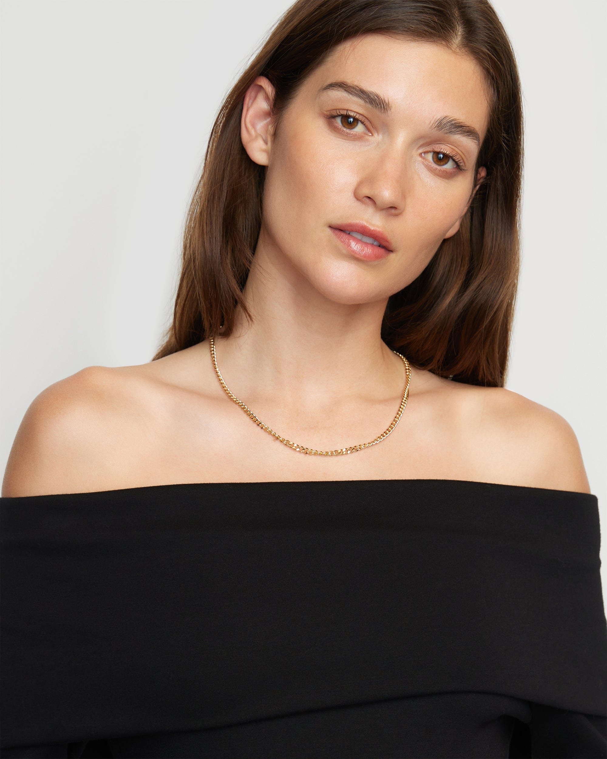 14K Gold Plated Chain Link Necklace for Women - Elegant Layering Necklace Jewelry Gift for Her - Perfect for Everyday Wear, Date Night & Special Occasions