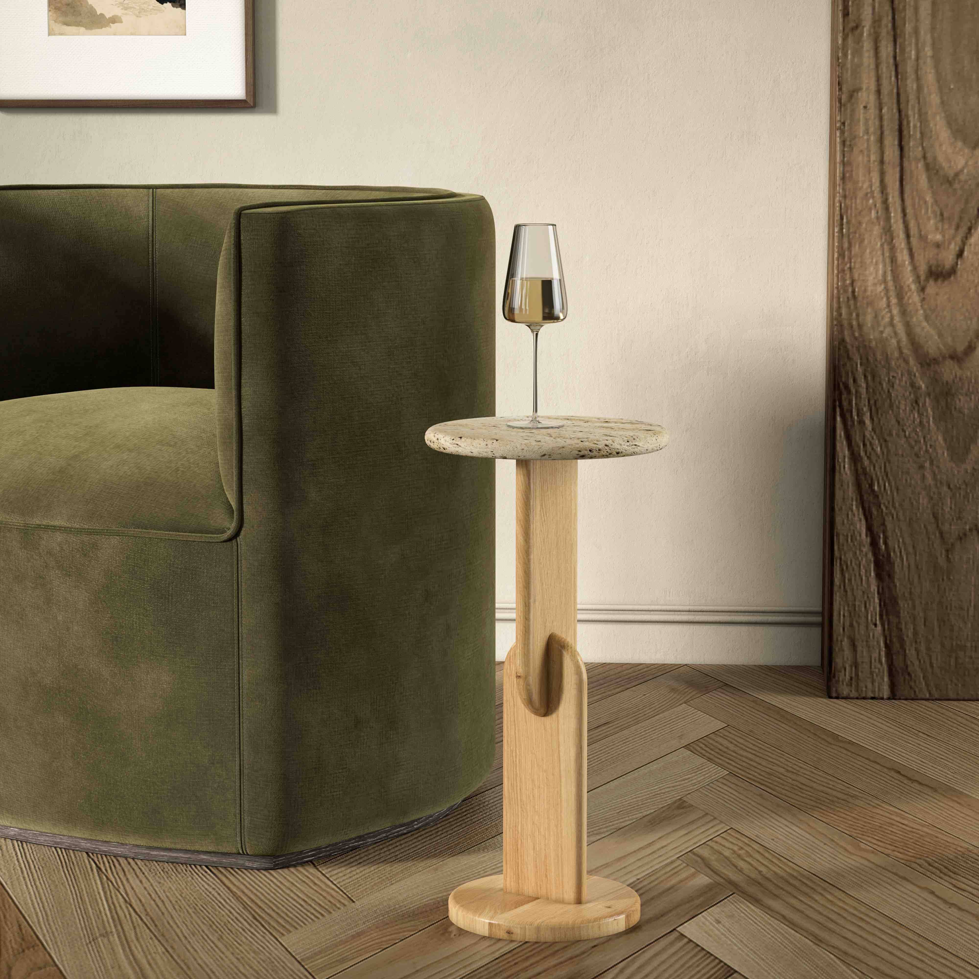 Elgin Drink Table - Modern Side Table for Coffee, Beer & Beverages - Perfect for Living Room, Patio & Outdoor Use