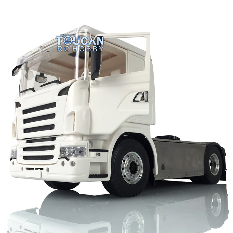 1/14 LESU Metal 4x4 Chassis Highline Cabin RC Tractor Truck Simulation Vehicle - Unassembled DIY Hobby Model with Light ESC Servo Motor for Off-Road Adventure & Collection Display