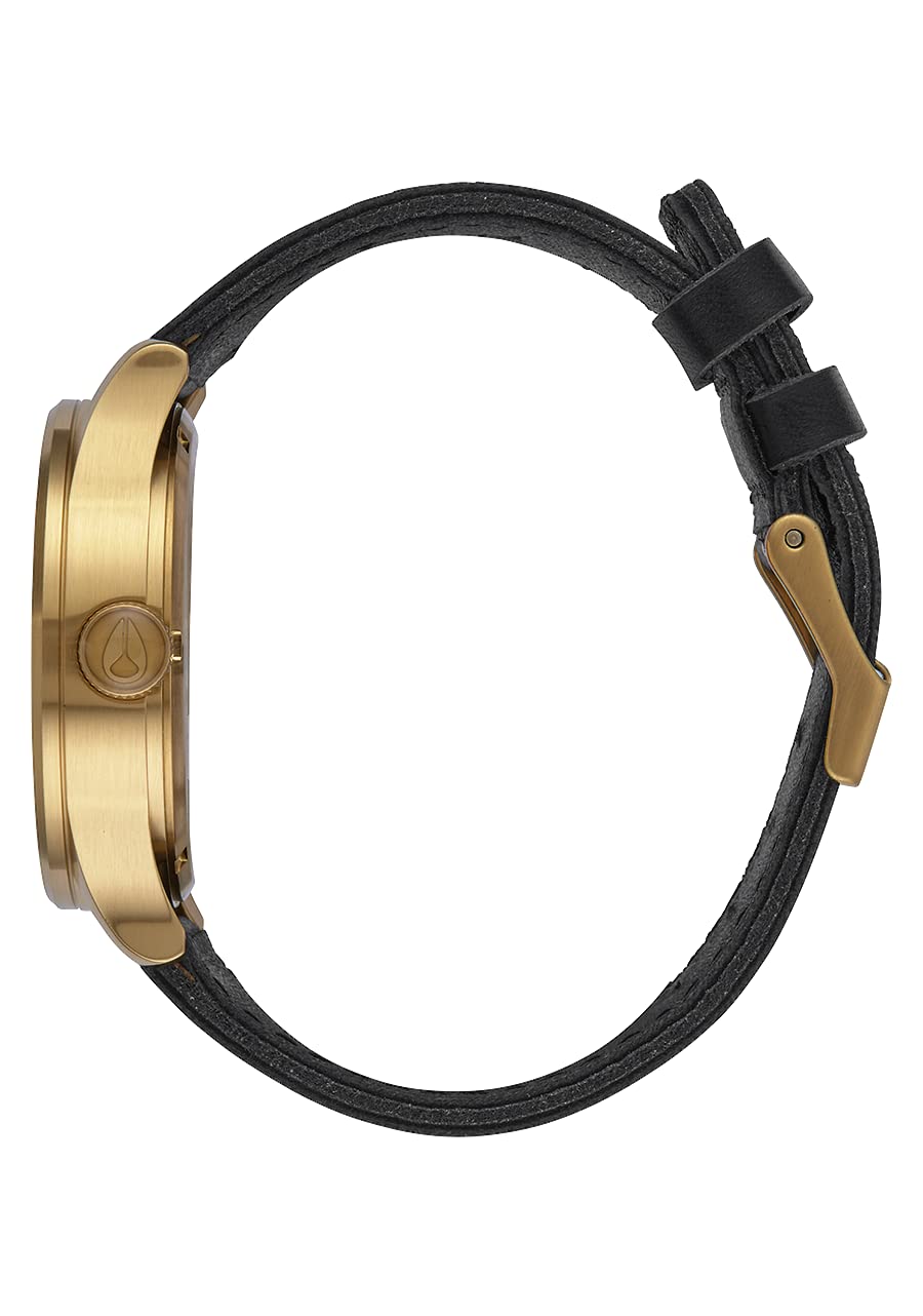 Nixon Men's A105 Sentry 42mm Stainless Steel Leather Quartz Watch - Water Resistant, Date Display - Perfect for Business, Casual Wear & Outdoor Activities