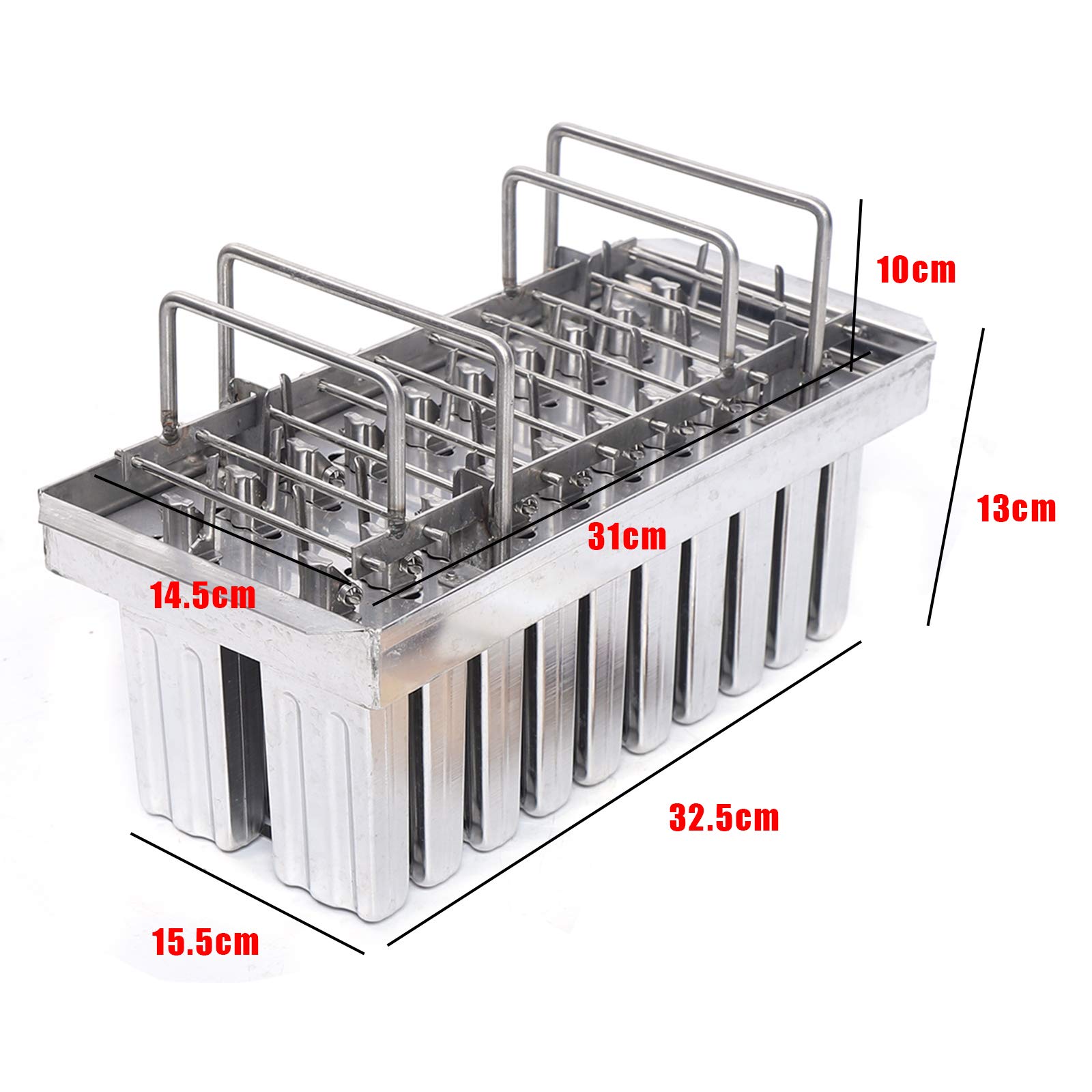 Premium Stainless Steel Popsicle Molds Kit - 20PCS Reusable Ice Lolly Makers with Cleaning Brush - BPA-Free Ice Cream Stick Holders for Homemade Frozen Treats - Perfect for Summer Parties, Kids Snacks & Healthy Desserts