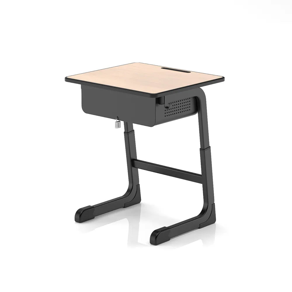 Adjustable Height Study Desk with LED Light - Ergonomic Home Office Desk for Students & Professionals - Perfect for Small Spaces & Dorm Rooms