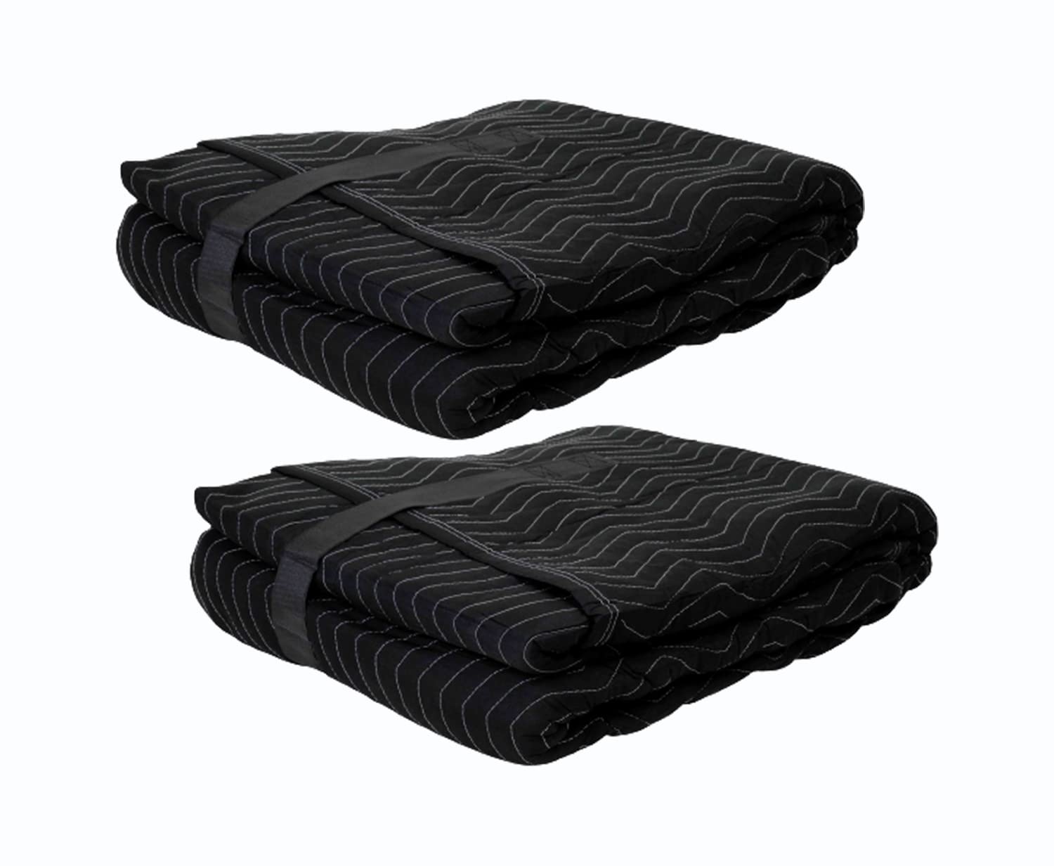 Mytee 2 Pack Black Quilted Refrigerator Cover - Waterproof Outdoor Fridge Protector, Adjustable Furniture Pad for Moving & Storage (38