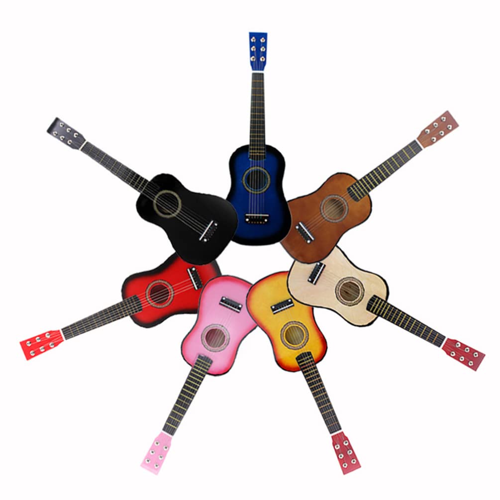 Alipis 23 Inch Wooden Ukulele for Kids - 6 String Small Acoustic Guitar Toy for Toddlers & Children | Kids Musical Instrument for Beginners, Birthday Gifts & Music Learning | Perfect for Home Play, Classroom & Outdoor Activities