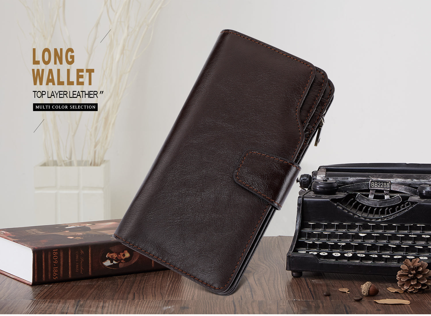 Men's Leather Trifold Wallet with RFID Blocking & Multiple Card Slots - Slim Bifold Wallet for Credit Cards, Cash & ID - Perfect for Everyday Carry, Travel & Business