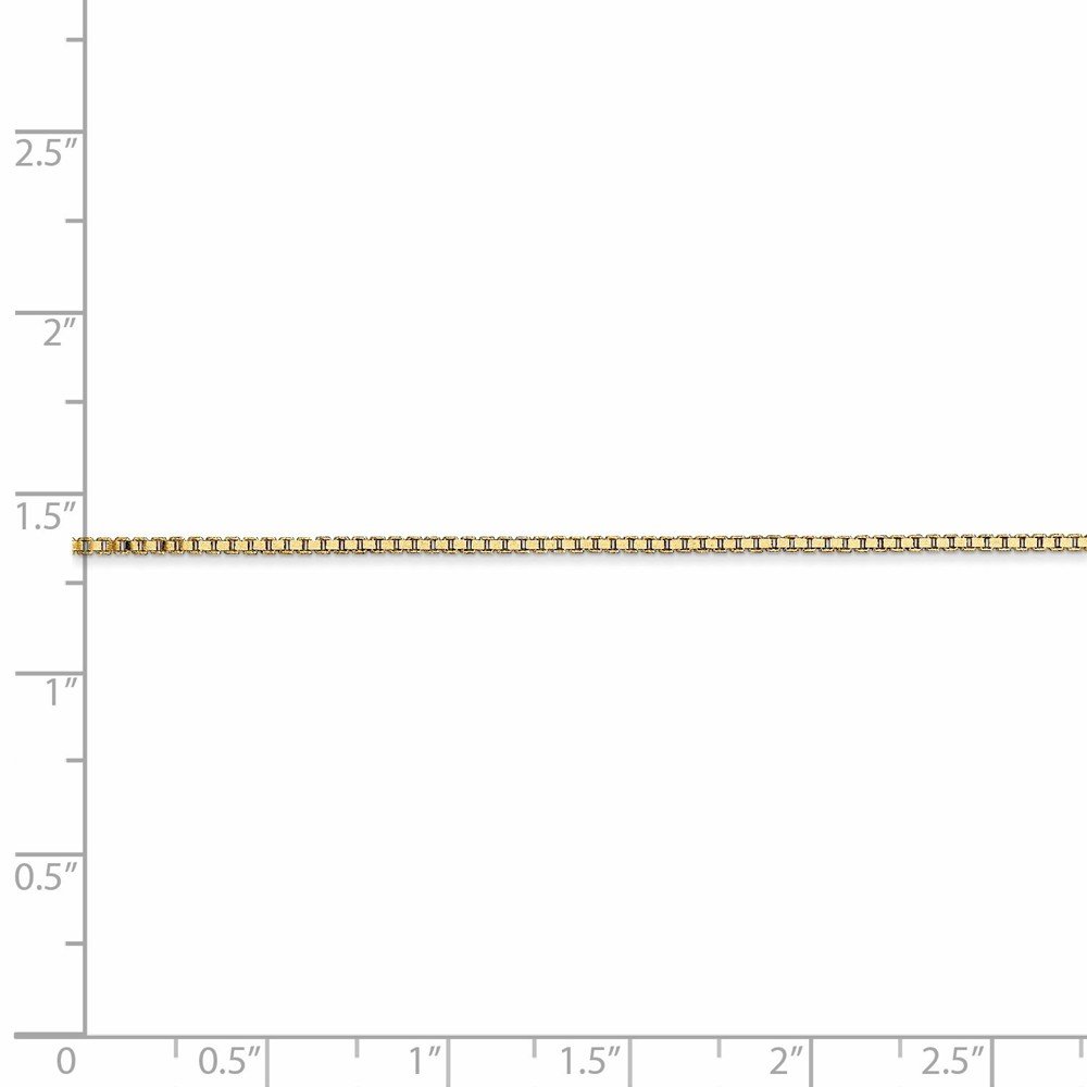 14K Solid Yellow Gold 1.2mm Box Chain Necklace with Secure Lobster Clasp - Dainty Jewelry for Women, Perfect for Everyday Wear, Gifts & Special Occasions