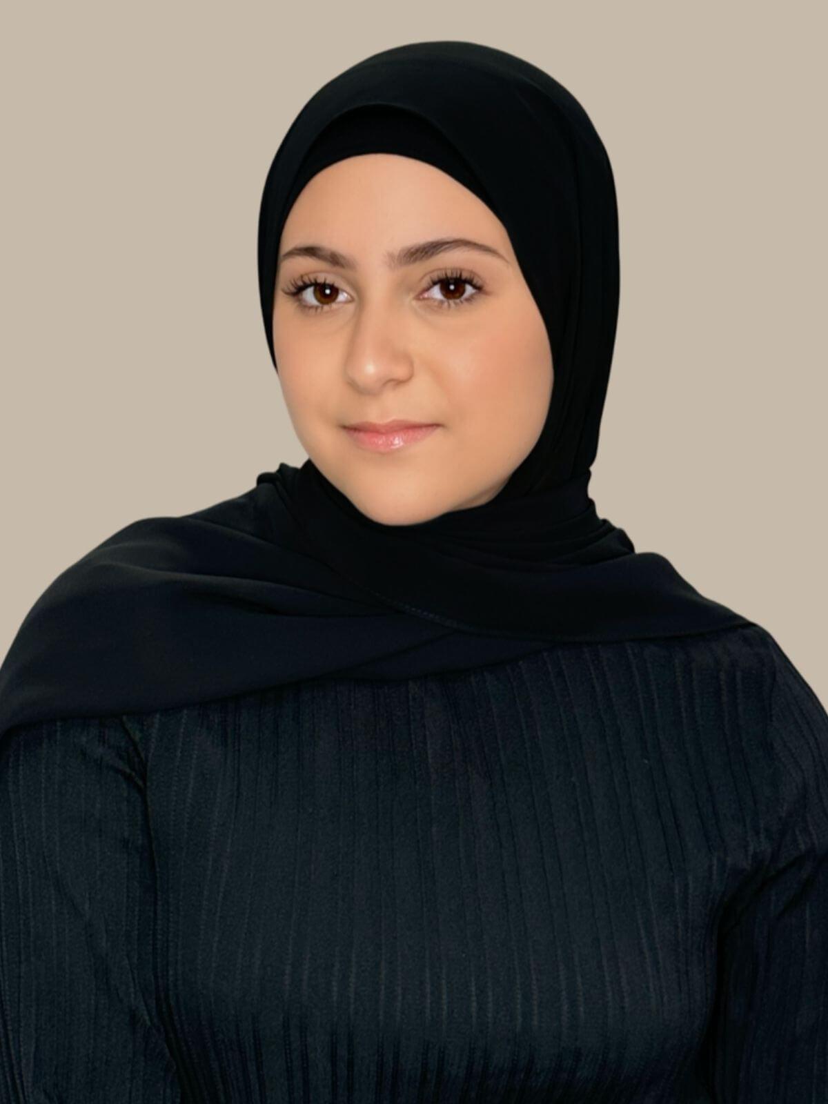 Luxury Chiffon Hijab Scarf for Women - Modish Girl Black Shawl - Perfect for Prayer, Fashion, and Everyday Wear