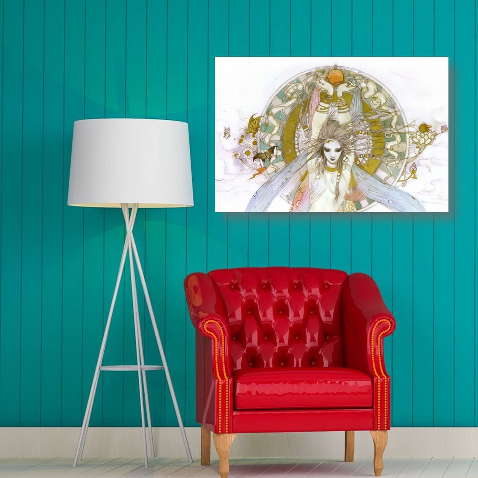 Yoshitaka Amano Character Designer & Illustrator Art Print - 24x36 Inch (60x90cm) Premium Canvas Wall Art Poster - Perfect for Bedroom, Living Room & Modern Home Decor - Anime Fan Gift & Office Wall Decoration