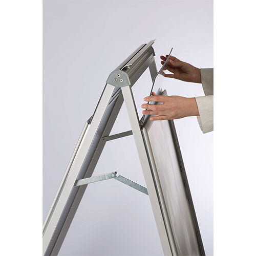 30x40 Euro Style A Board Sign Holder with Logo Plates | Double Snap Frames for 30x40 Poster Signs | Perfect for Retail Stores, Restaurants & Outdoor Advertising