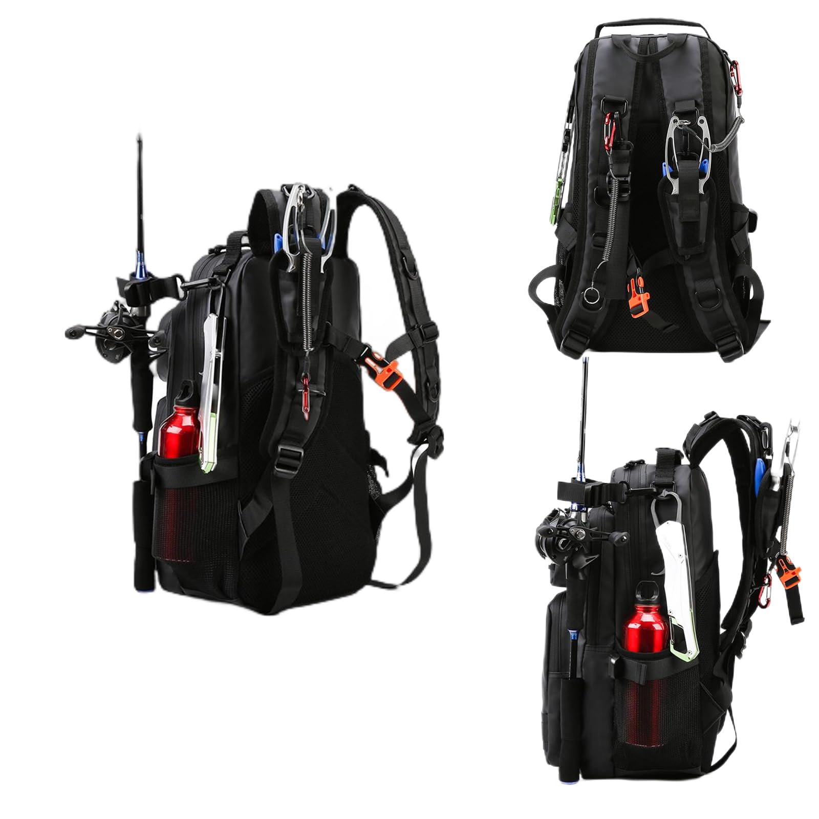 Best Versatile Fishing Backpack with Rod Holder & Adjustable Straps - Waterproof Tackle Storage for Freshwater & Saltwater Fishing Trips
