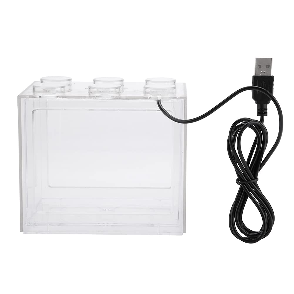 Decorative Mini Aquarium for Home & Office Desk | Small Fish Tank with LED Light | Perfect for Relaxation, Stress Relief & Desktop Decor