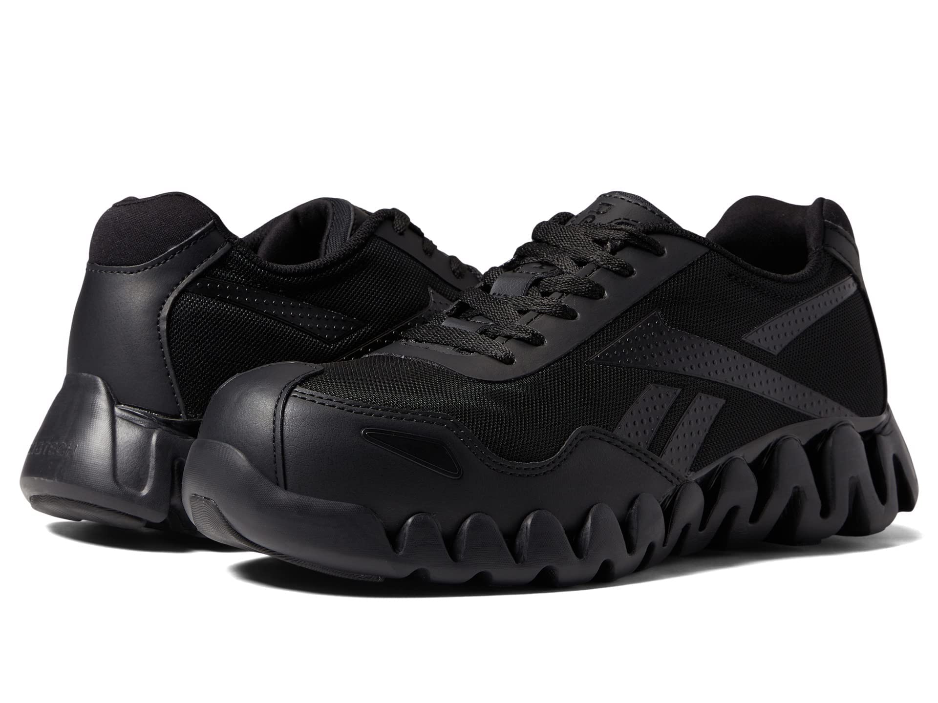 Reebok Men's RB3019 Zig Pulse Composite Toe Work Safety Shoes - Black | Slip Resistant & Comfortable for Construction, Warehouse & Industrial Work