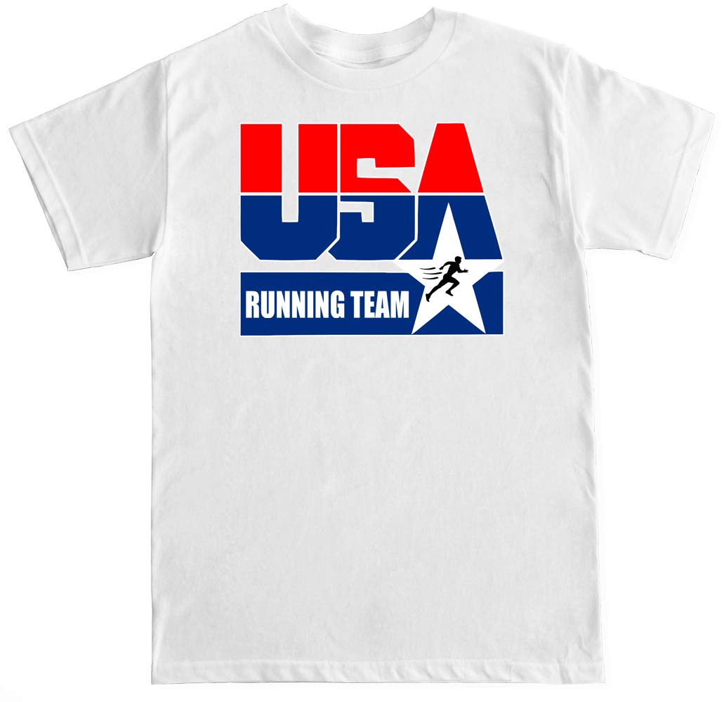 FTD Apparel Men's USA Running Team T-Shirt - Lightweight Athletic Performance Tee for Running, Gym & Casual Wear