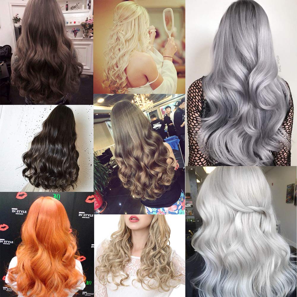Clip In Hair Extensions 1 Piece with 5 Clips - Half to Full Head Synthetic Curly Hairpiece for Natural Look - Perfect for Parties, Weddings & Daily Styling