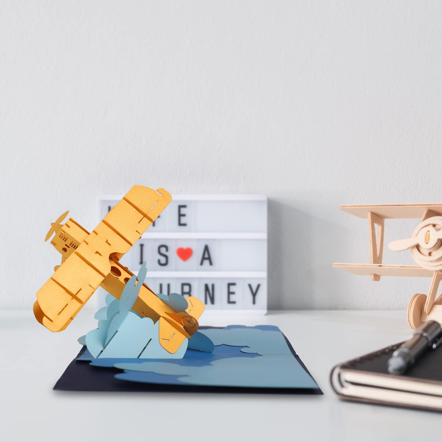 Amazing 3D Airplane Pop-Up Greeting Card - Perfect for Birthday, Anniversary, Retirement | Unique Gift for Husband, Boyfriend, Dad or Pilot | Beautiful Bookshelf Decor & Memorable Keepsake | Ideal for Aviation Enthusiasts & Special Occasions