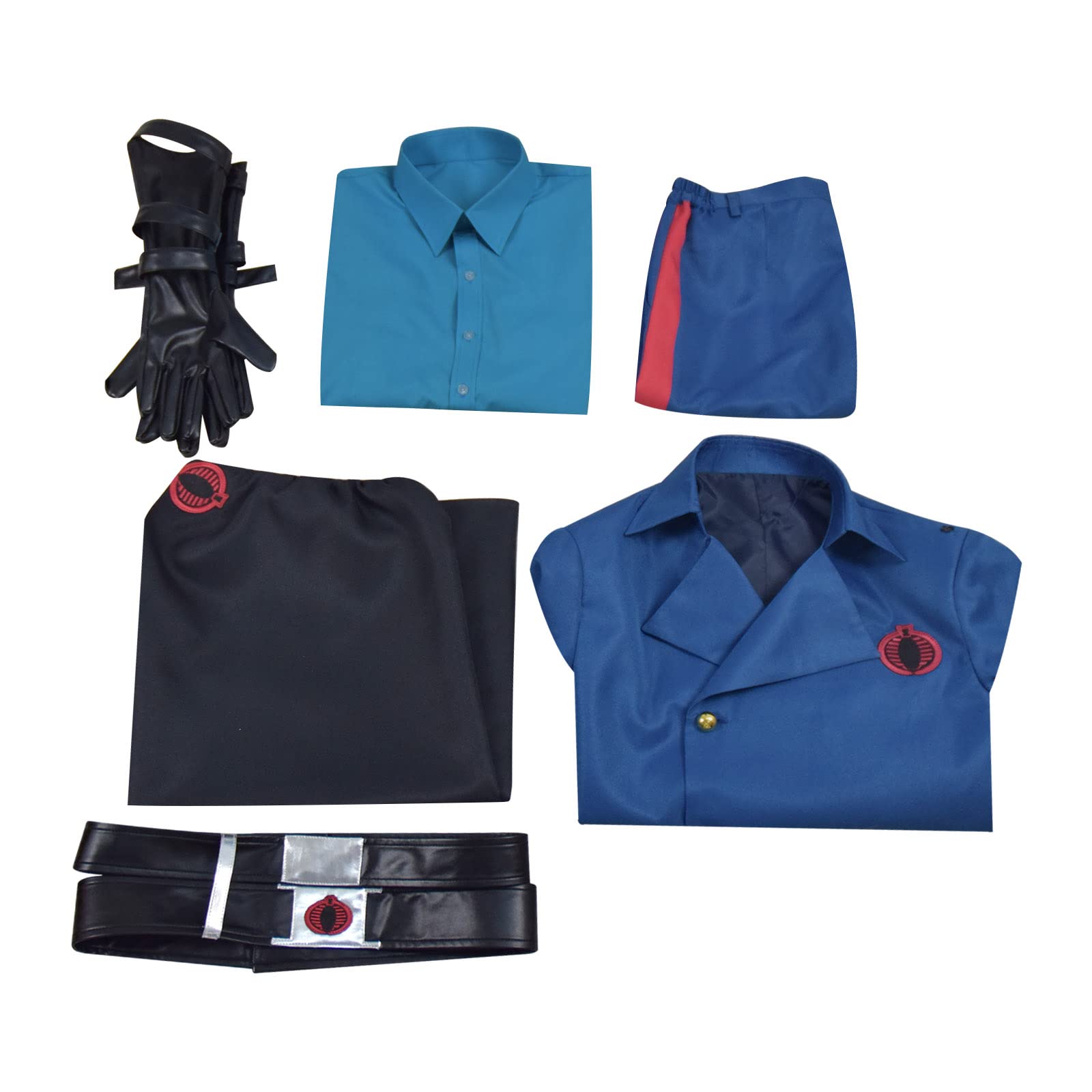 Men's Cobra Commander Costume - Adult Halloween Cosplay Outfit with Shirt & Cloak | G.I. Joe Villain Costume for Conventions, Cosplay Events & Halloween Parties