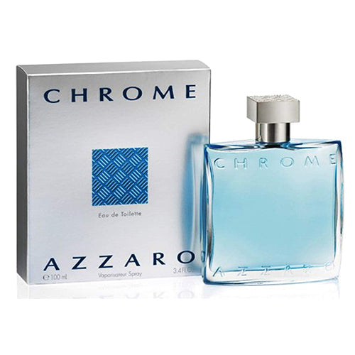 Azzaro Chrome Men's Eau de Toilette Spray 100ml - Fresh Citrus & Woody Fragrance for Day & Night Wear