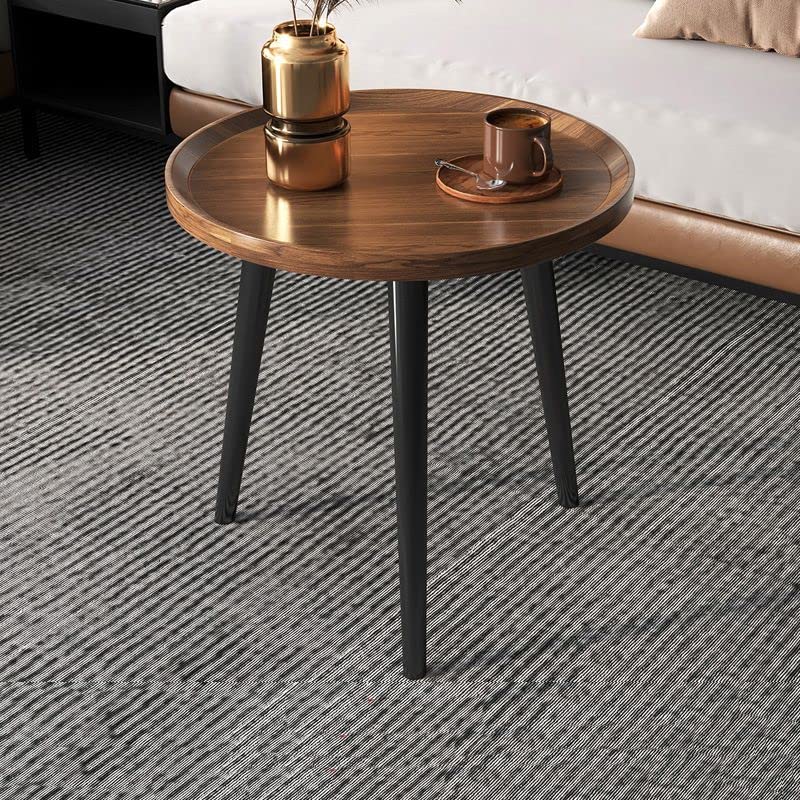 Modern 3-Leg Wooden Coffee Table - Farmhouse Retro Accent Table for Living Room, Easy Assembly Cocktail & Side End Table, Brown (19