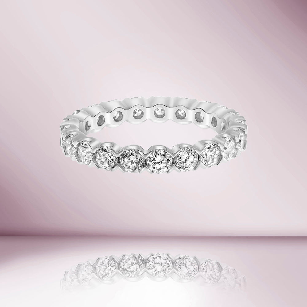 1ct to 7ct Diamond Eternity Band Ring in 14K Gold - Perfect for Weddings, Anniversaries & Special Occasions