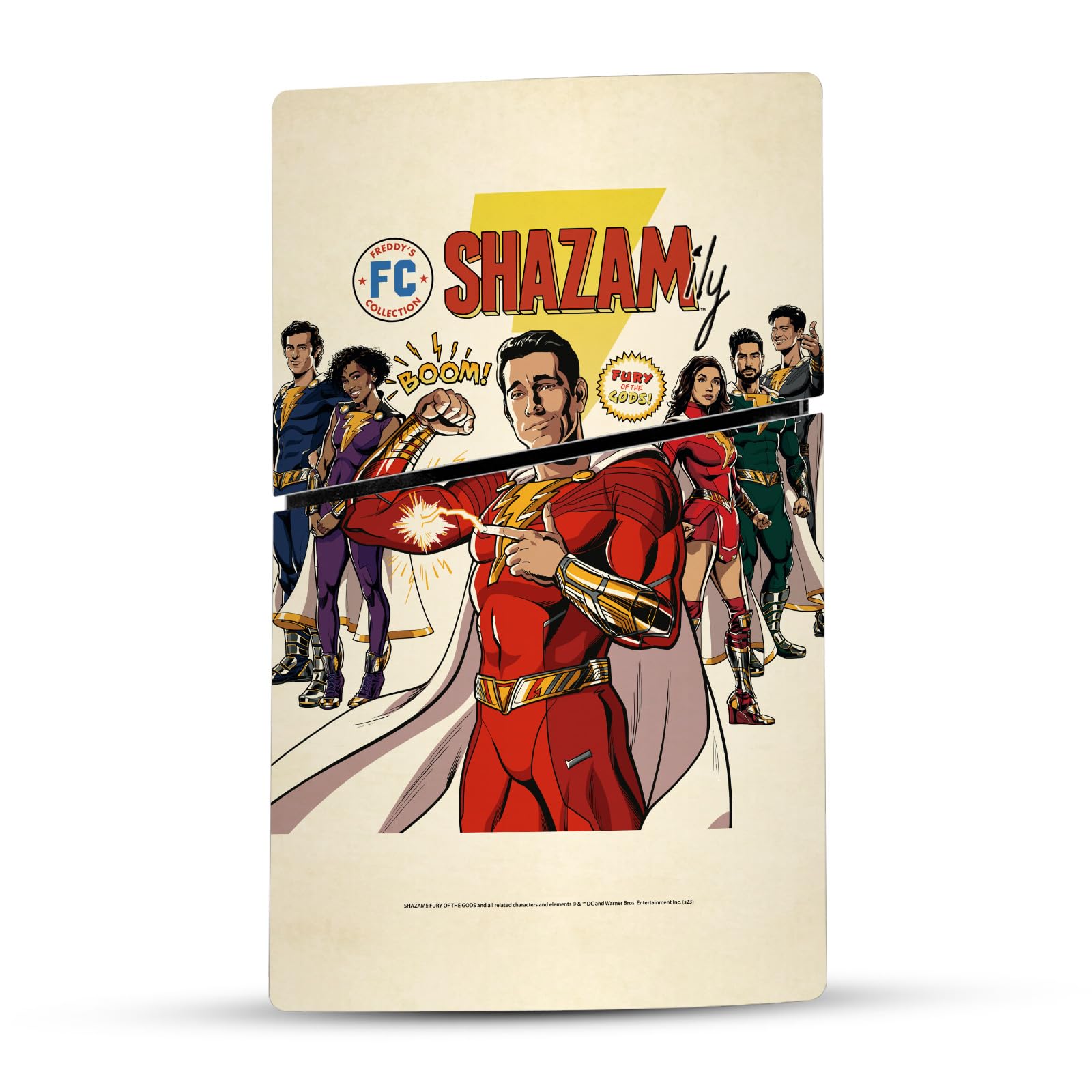 Official Shazam!: Fury of The Gods Character Art Vinyl Sticker for Sony PlayStation 5 PS5 Slim/PRO Digital Edition Console - Gaming Skin Decal for Customization & Protection - Perfect for Gamers & Movie Fans
