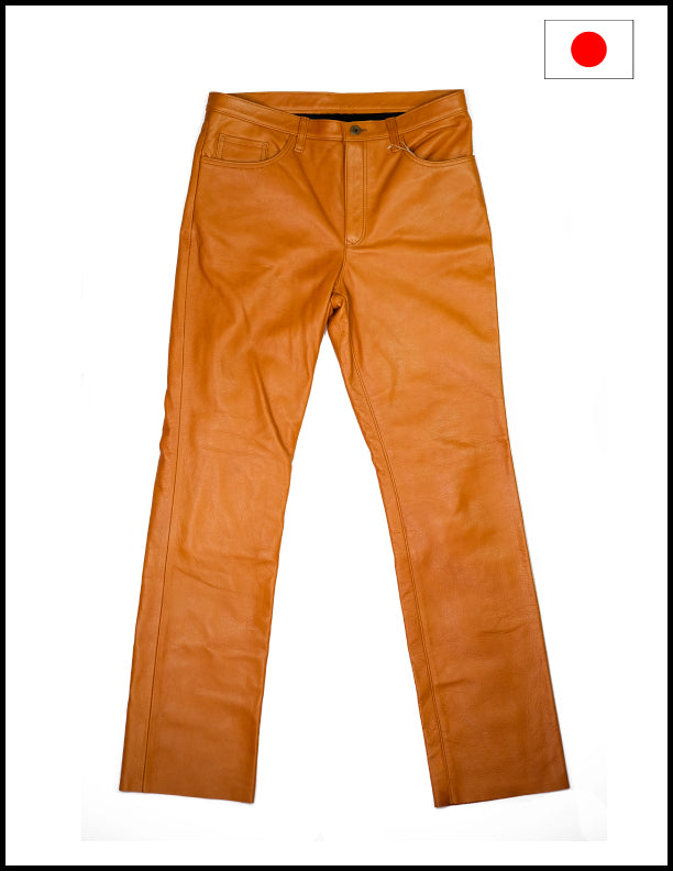 Premium Camel Steerhide Leather Pants for Men & Women - Vintage Biker Style, High-Quality Genuine Leather - Perfect for Motorcycle Riding, Fashion Outfits & Casual Wear
