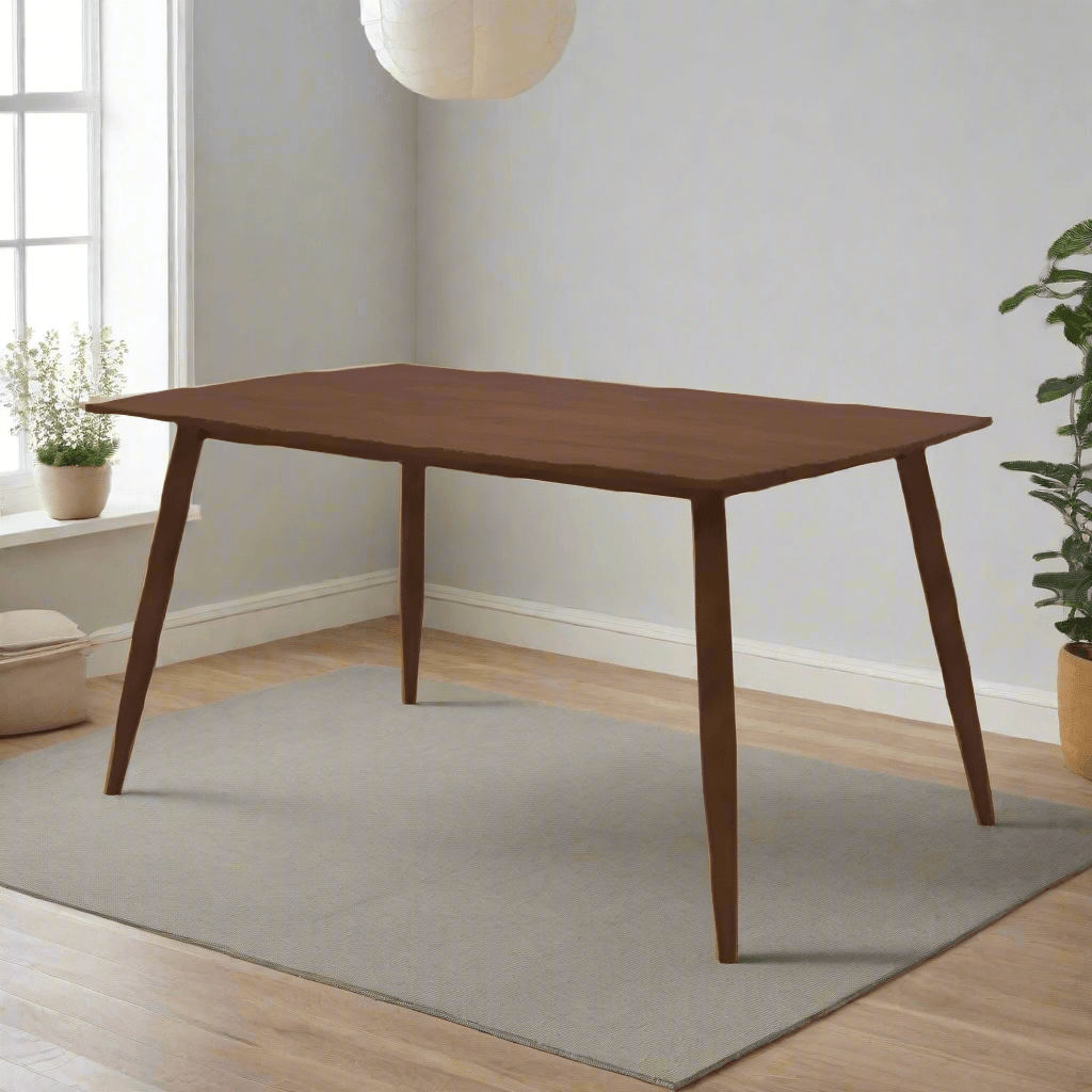 Faeryn Solid Wood Dining Table 150cm - Rustic Farmhouse Style for Kitchen, Dining Room & Outdoor Entertaining