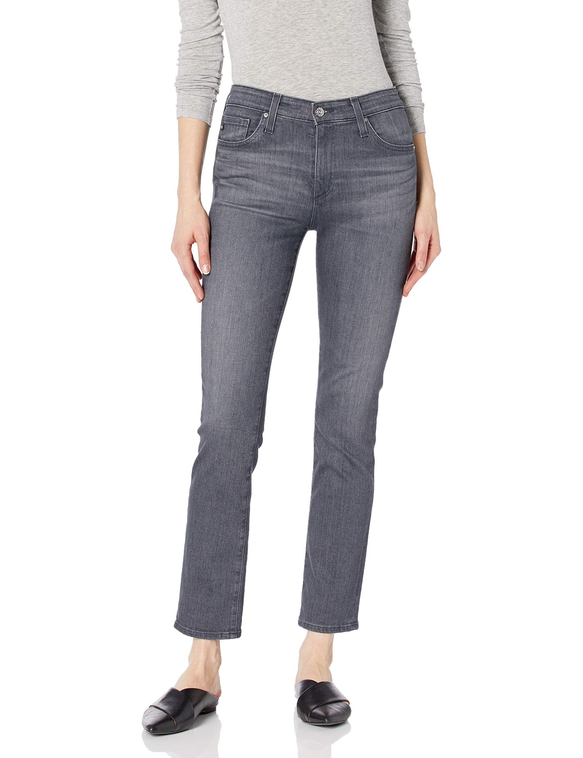 AG Adriano Goldschmied Women's The Mari High Rise Straight Leg Jeans - Slimming Denim Pants for Casual Wear & Everyday Outfits