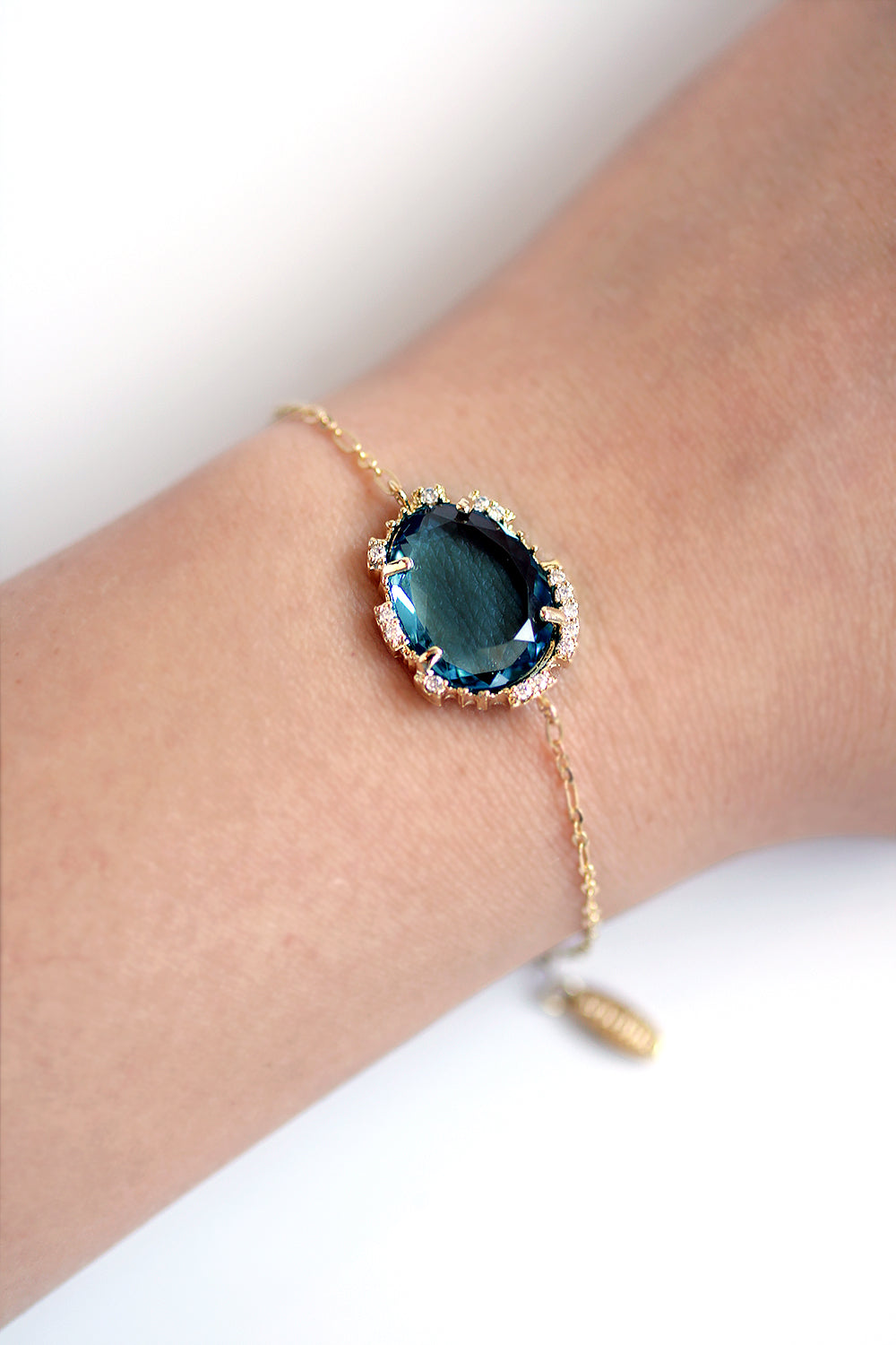 London Blue Topaz Single Stone Bracelet for Women - Elegant & Dainty Jewelry Gift for Birthday, Anniversary & Special Occasions