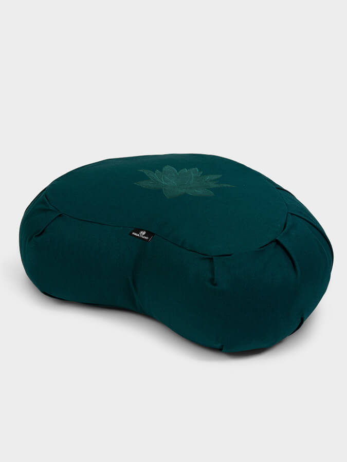 GOTS Certified Organic Cotton Yoga Meditation Cushion - Buckwheat Filled Zafu Pillow for Yoga, Meditation & Home Decor | Perfect for Studios, Home Practice & Relaxation